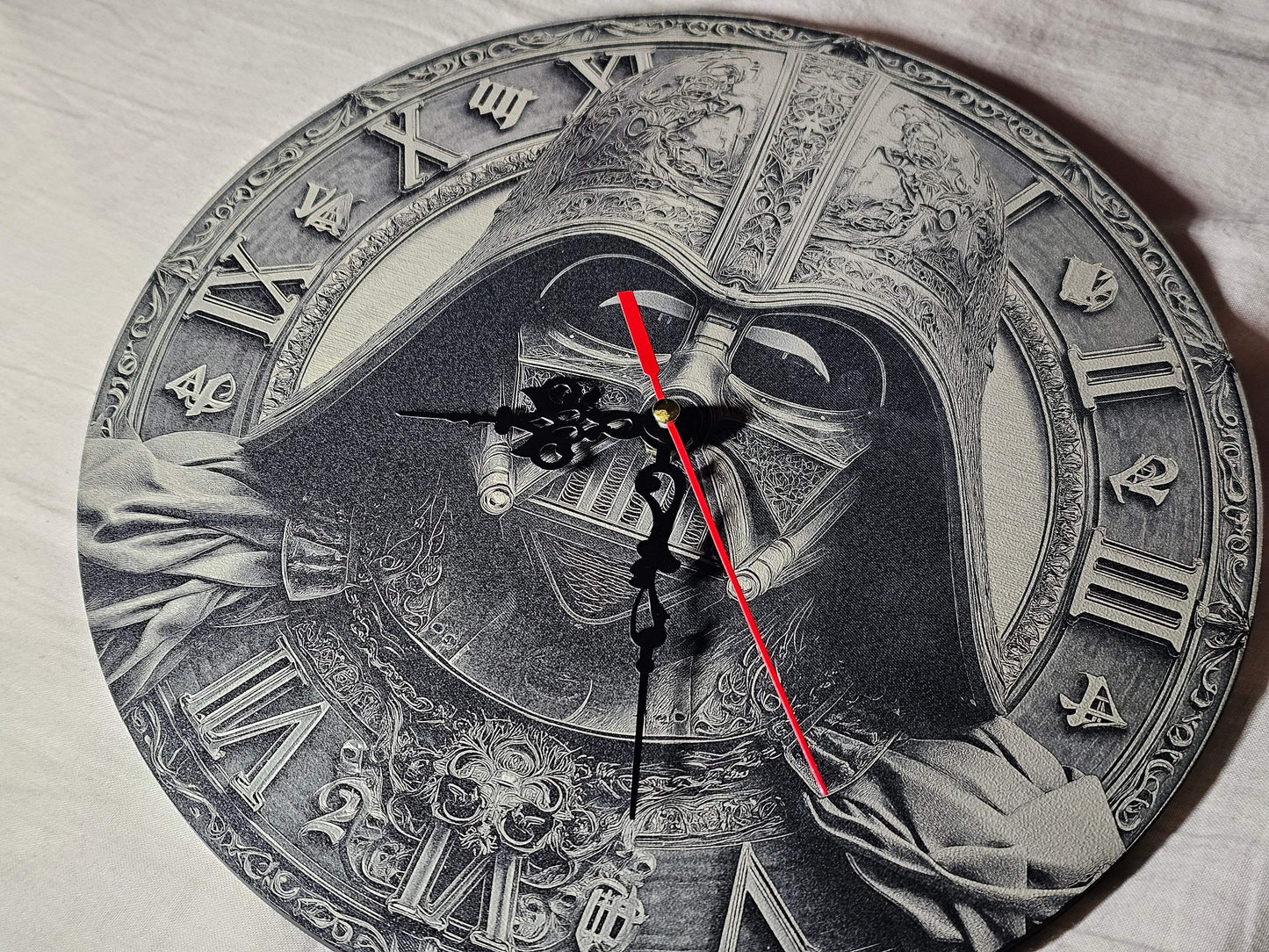 Darth Vader Clock - Infrared Lasered - 3d Print Galactic Saber Store