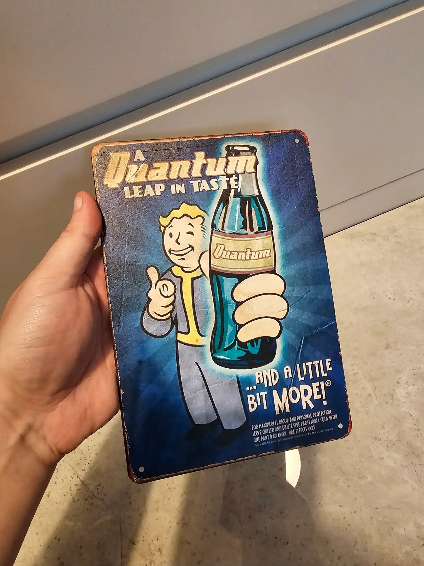 Nuka-Cola Quantum Metal Sign - 3d Print Galactic Saber Store