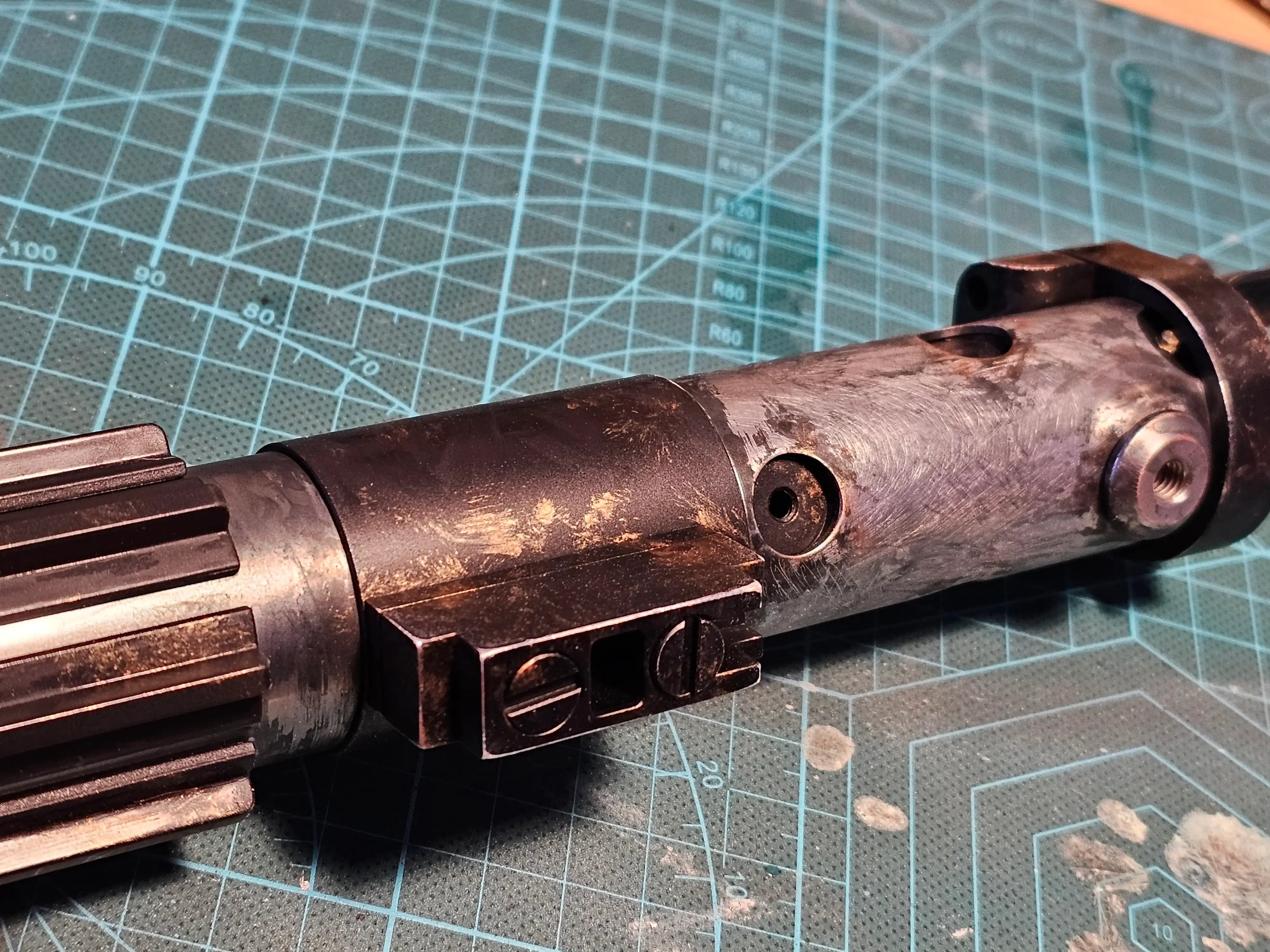 Custom Darth Vader Neopixel Lightsaber | Acid Weathered