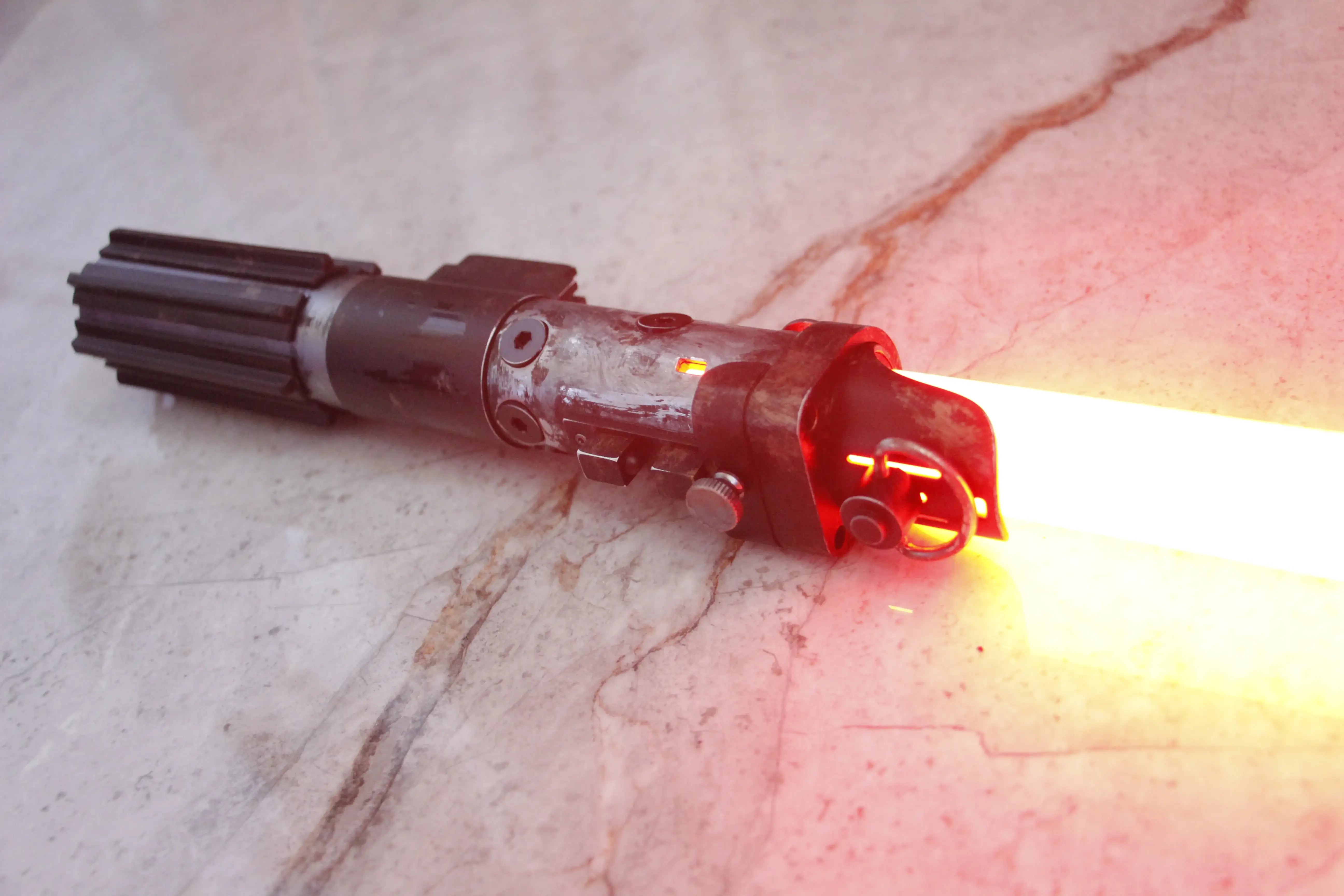 Custom Darth Vader Neopixel Lightsaber | Acid Weathered